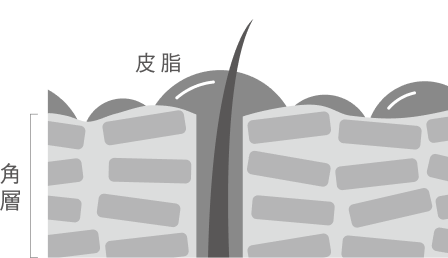 乾燥しながらもベタつくインナードライ*1肌