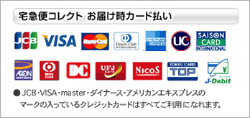 JCB・VISA・master・ダイナーズ・アメリカンエキスプレスのマークの入っているクレジットカードはすぺてご利用になれます。